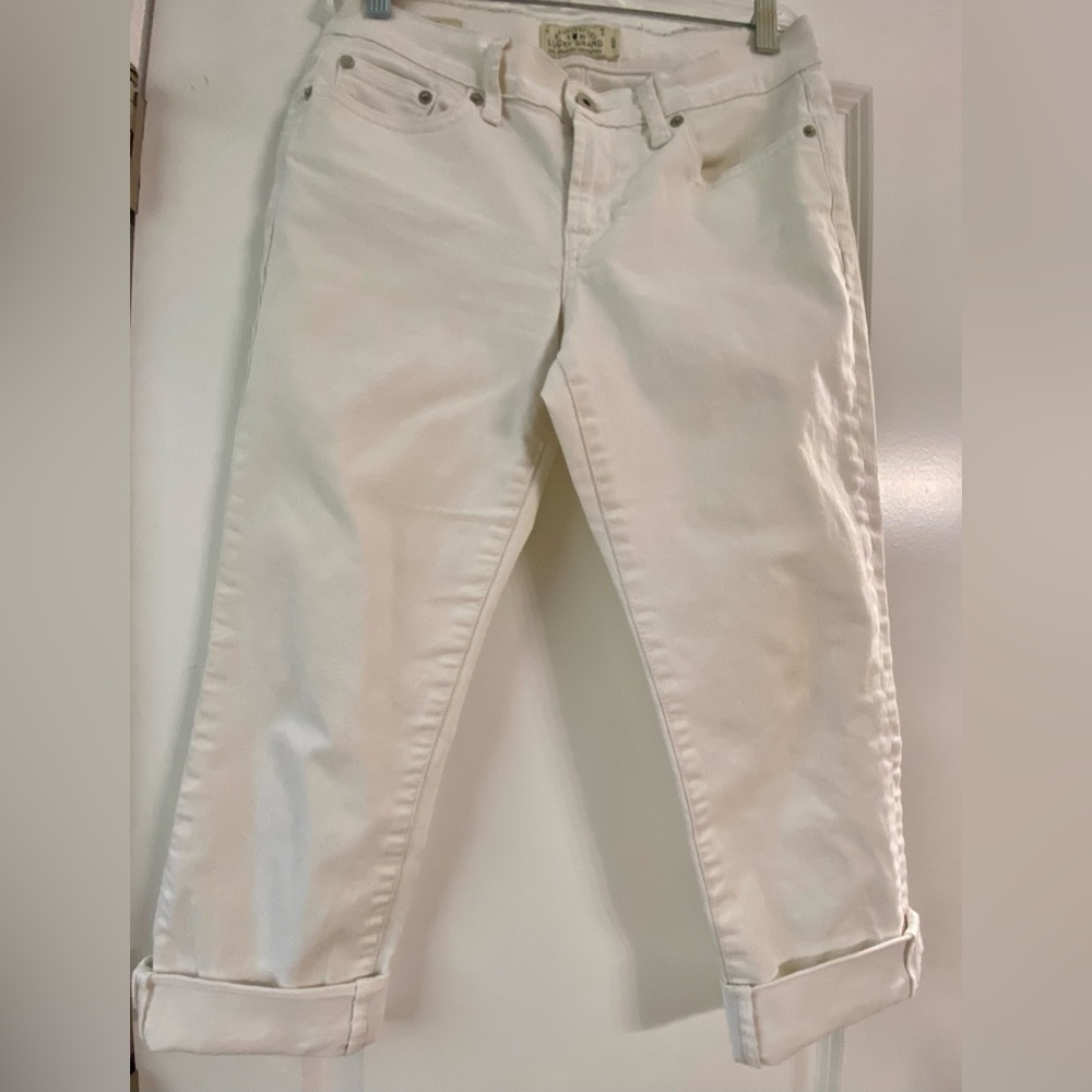 EUC Lucky Brand, Sweet Crop, White Denim size 4/27